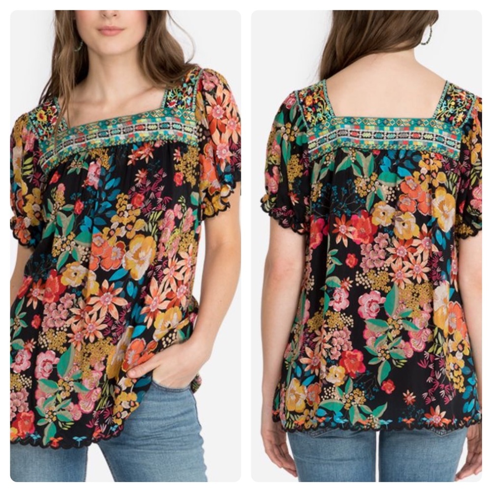 NWT Johnny Was Brisbane Floral Top. Small